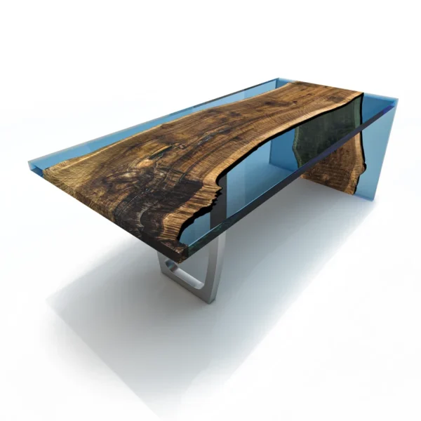 Feronia Metal Base Dining Epoxy Table